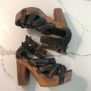 Bed Stu Black Strap Heals